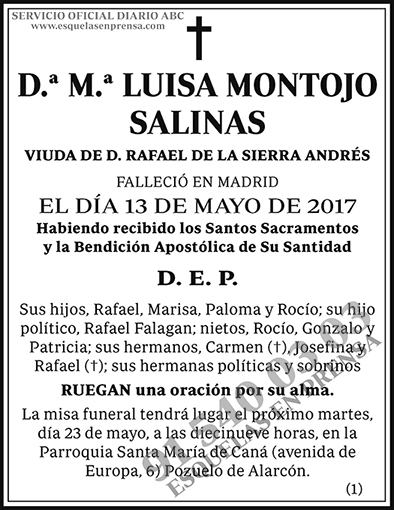 M.ª Luisa Montojo Salinas